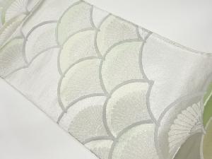 リサイクル　青海波に菊模様織出し袋帯